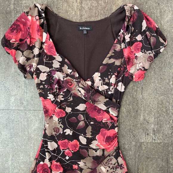 Le Chateau floral midi dress - Picture 2 of 9